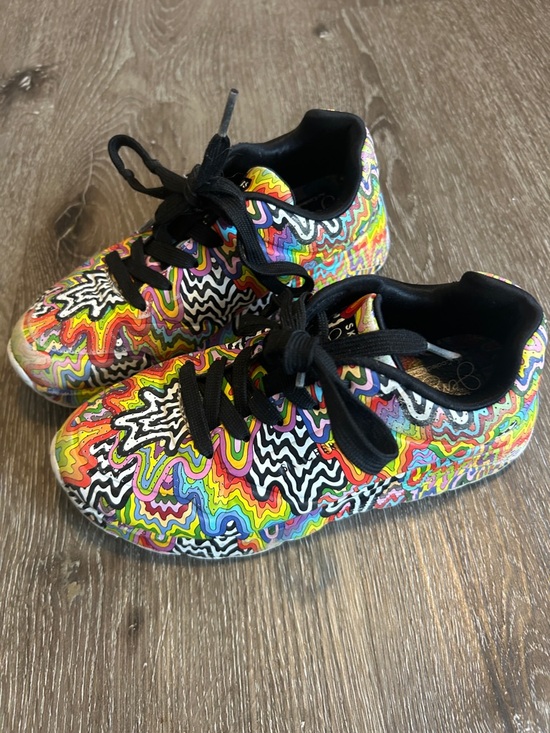 Skechers Other - Skechers Kids Jen Stark 1Y Multicolor Psychedelic Pattern Sneakers